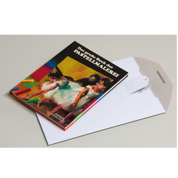 White envelope for books