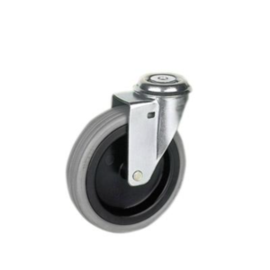 Pressed steel light duty castors wheel PET with thermoplastic rubber tyre. Plain bearing/ LC40kg