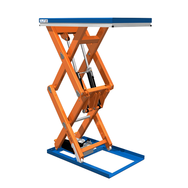 Lift tables with vertical double & triple scissors